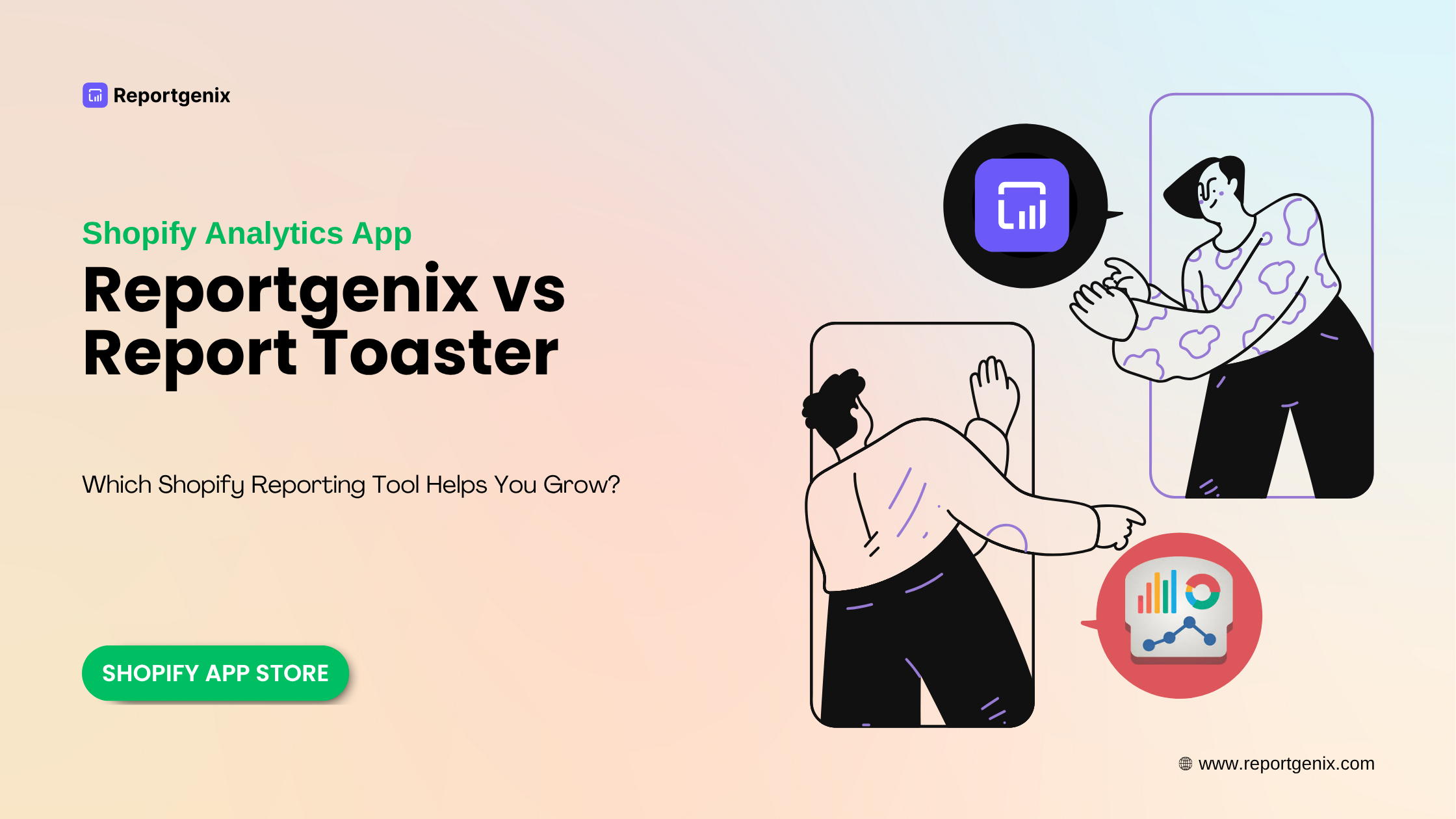 Compare Reportgenix vs Report Toaster regarding features, pricing, and usability. Discover which Shopify reporting tool best suits your store's needs.